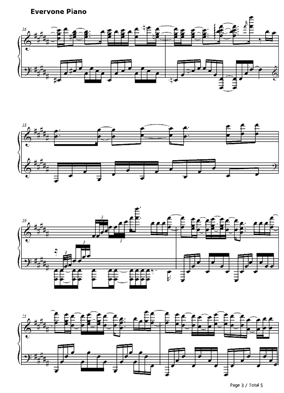 FANT AS TICTUNE钢琴谱-小野贤章-黑子的篮球2ED23