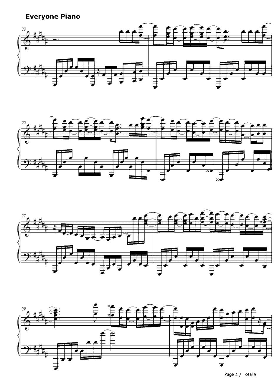 FANT AS TICTUNE钢琴谱-小野贤章-黑子的篮球2ED24