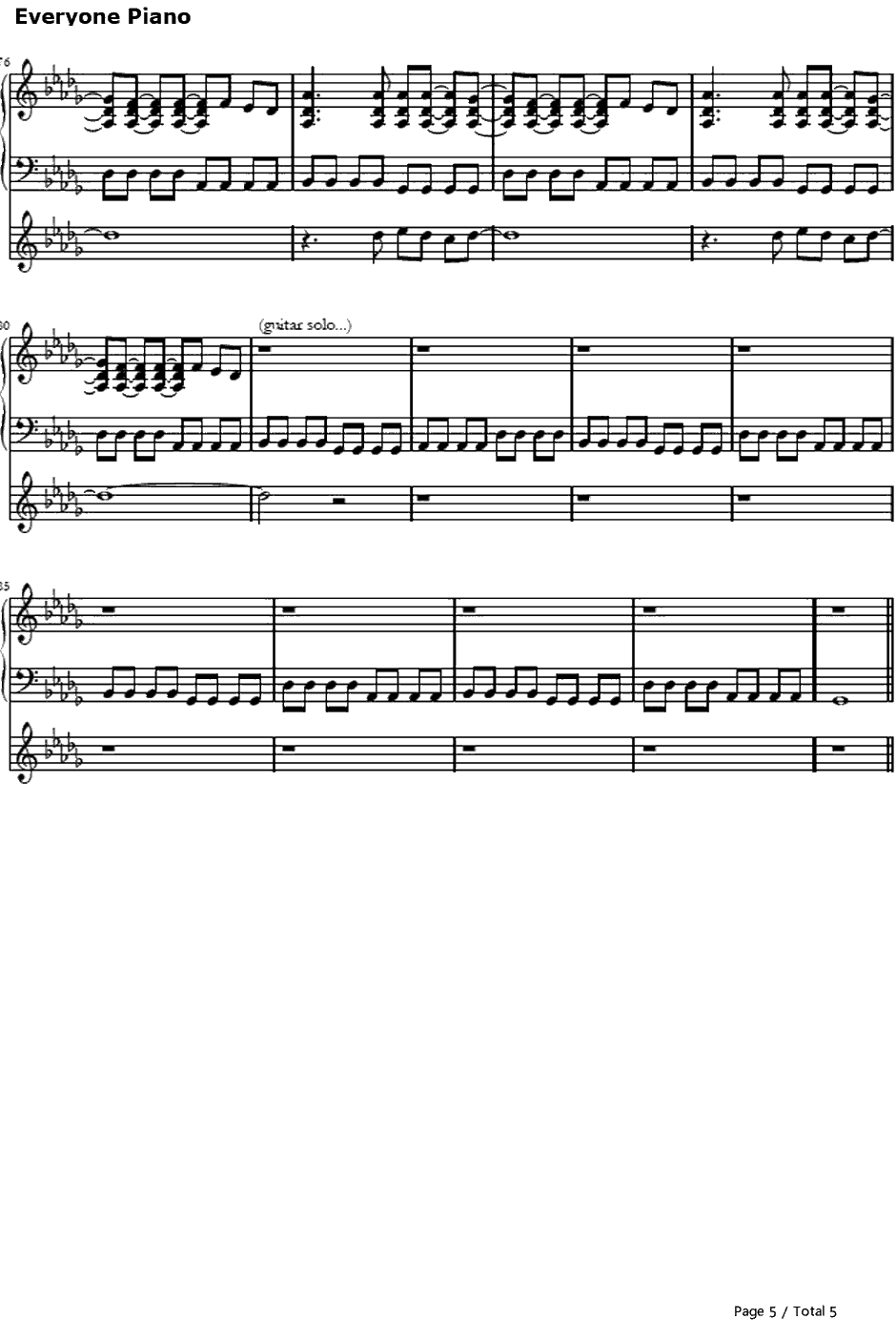 Alchemy钢琴谱-GirlsDeadMonster（marina）-AngelBeats!插曲5