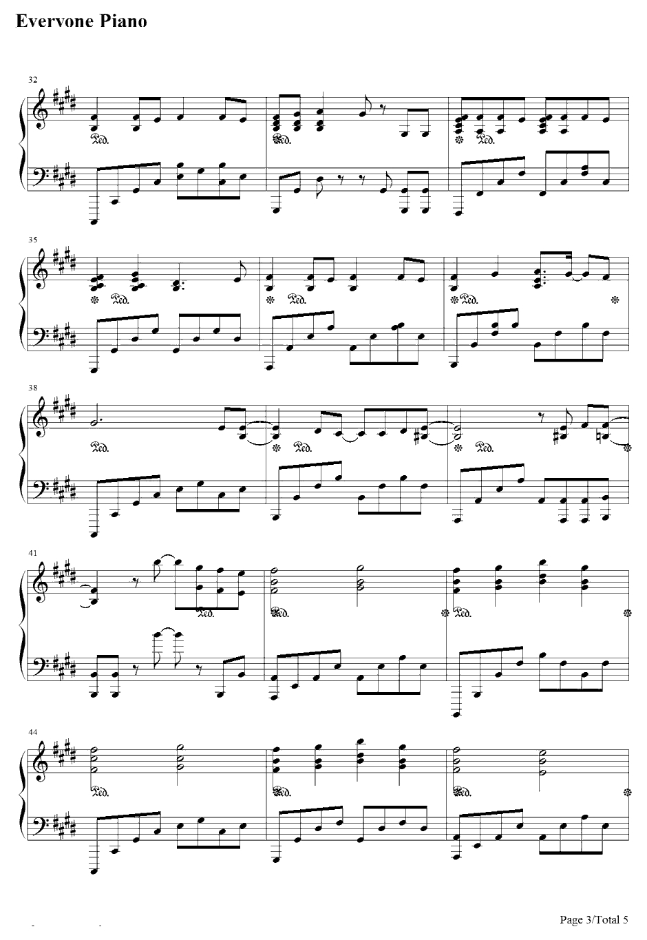 HARUKAZE钢琴谱-SCANDAL-死神OP153