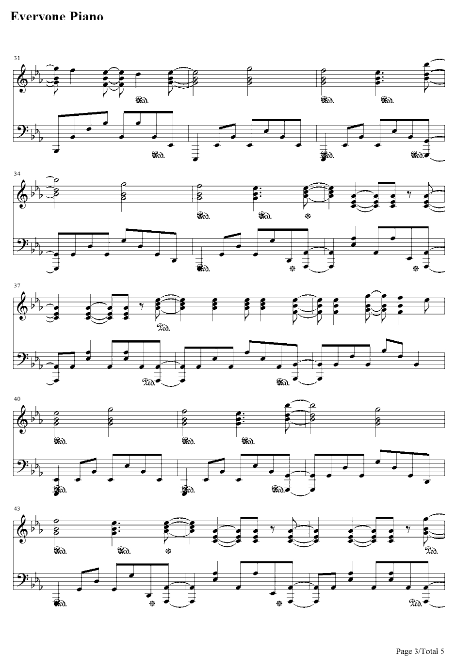 CHU钢琴谱-KELUN-BURA-死神OP83