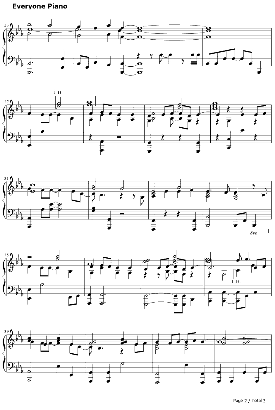 奏（かなで）钢琴谱-藤宫香织（雨宫天）-一周的朋友ED2