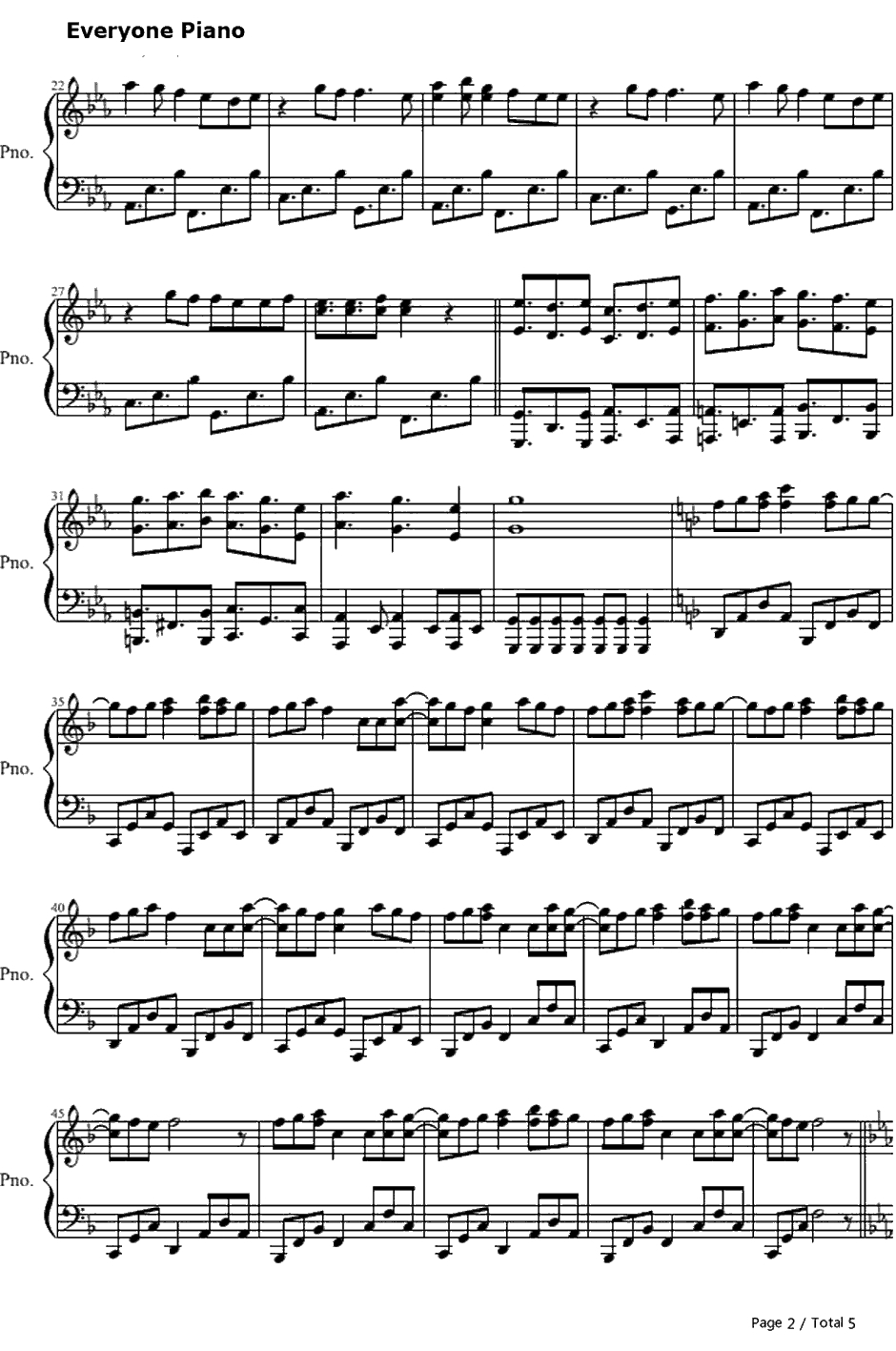 音伪バナシ钢琴谱-初音ミク2