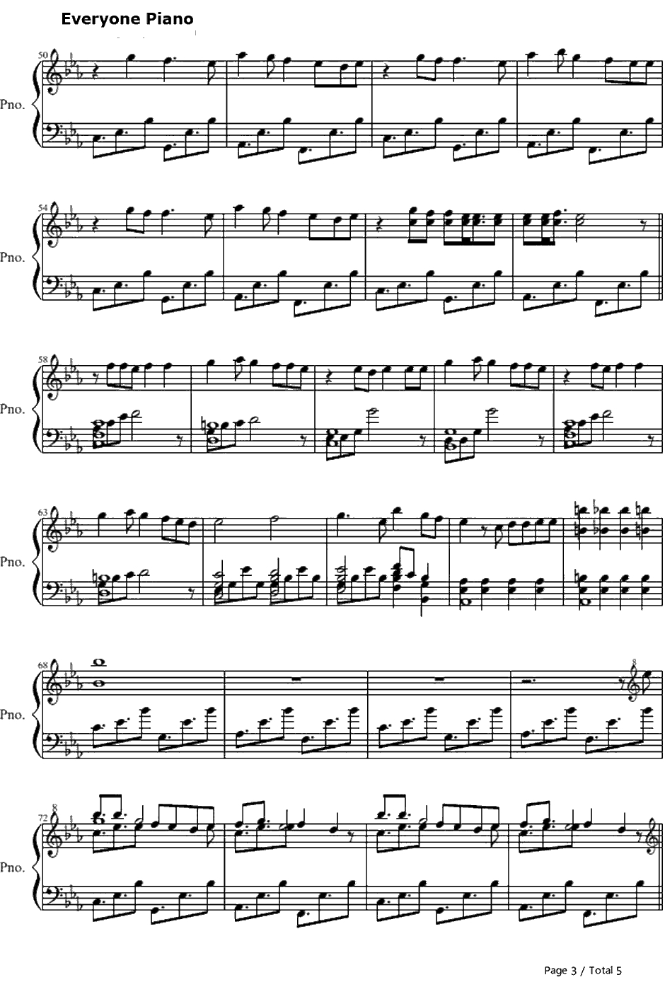 音伪バナシ钢琴谱-初音ミク3