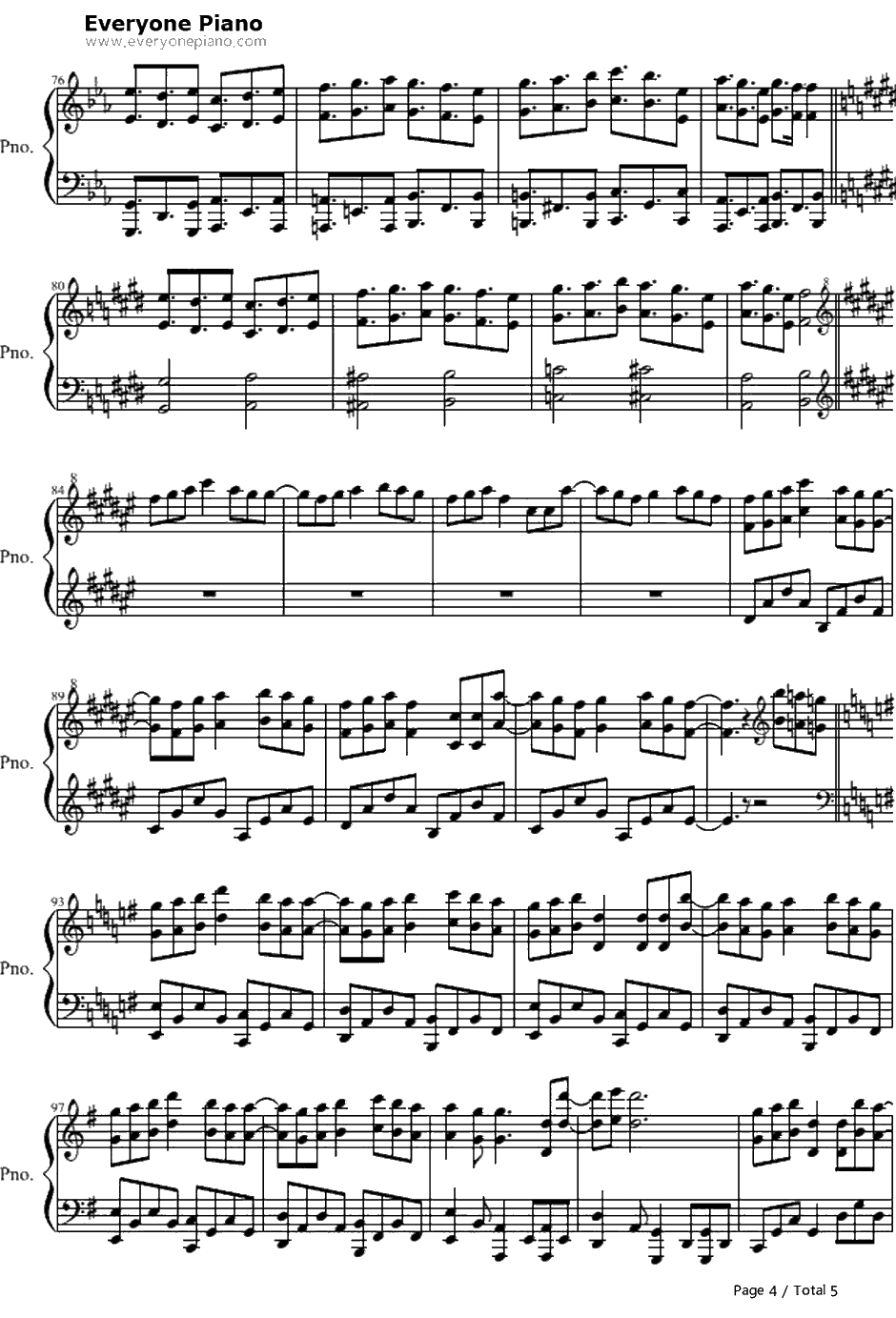 音伪バナシ钢琴谱-初音ミク4