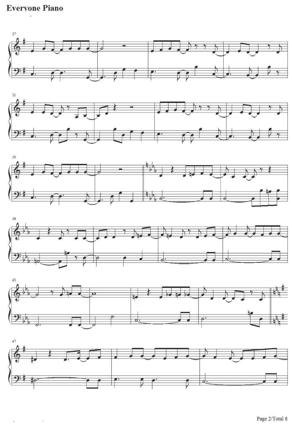 My will钢琴谱-dream-犬夜叉ED12