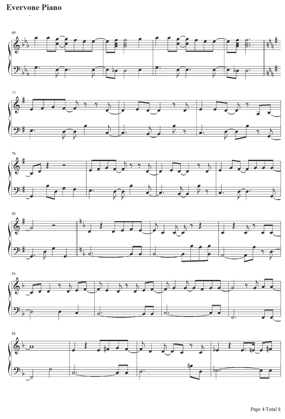 My will钢琴谱-dream-犬夜叉ED14