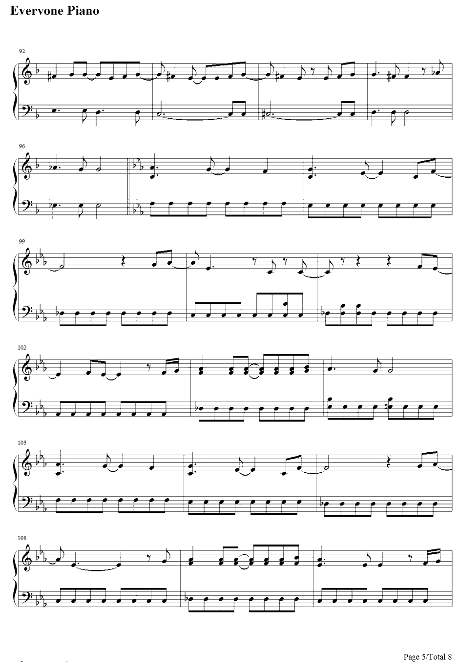 My will钢琴谱-dream-犬夜叉ED15