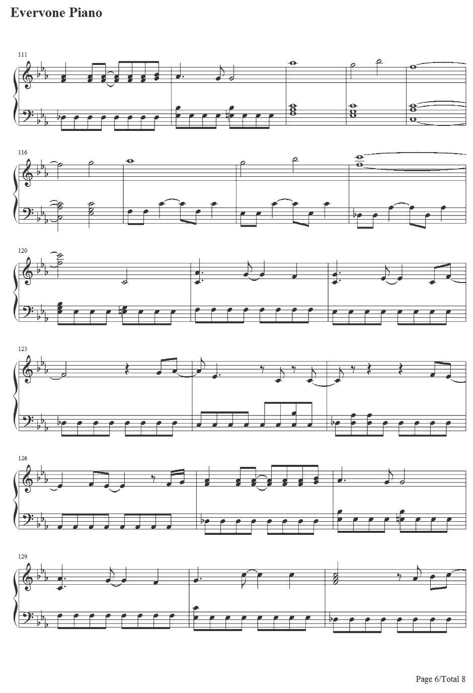 My will钢琴谱-dream-犬夜叉ED16