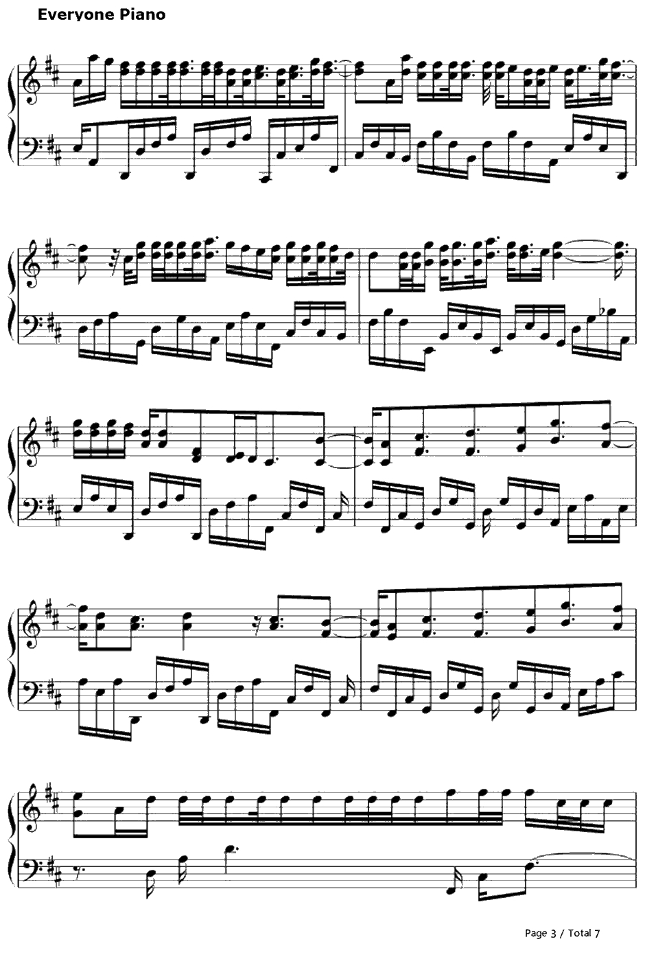 ワンダフルデイズ钢琴谱-ONE☆DRAFT-银魂ED153