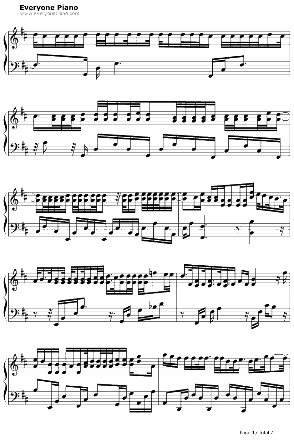 ワンダフルデイズ钢琴谱-ONE☆DRAFT-银魂ED154