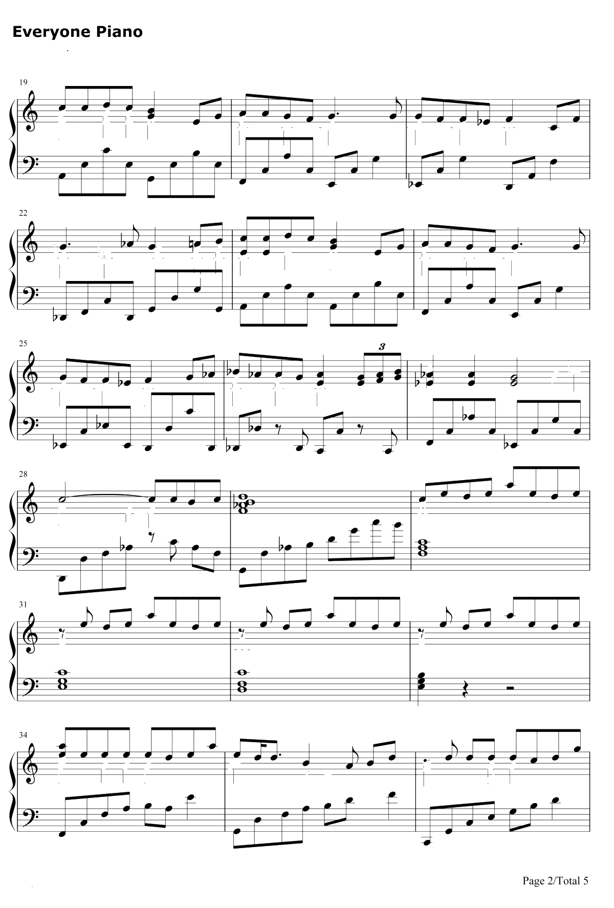 いのちの名前钢琴谱-久石让宫崎骏-千与千寻主题歌2