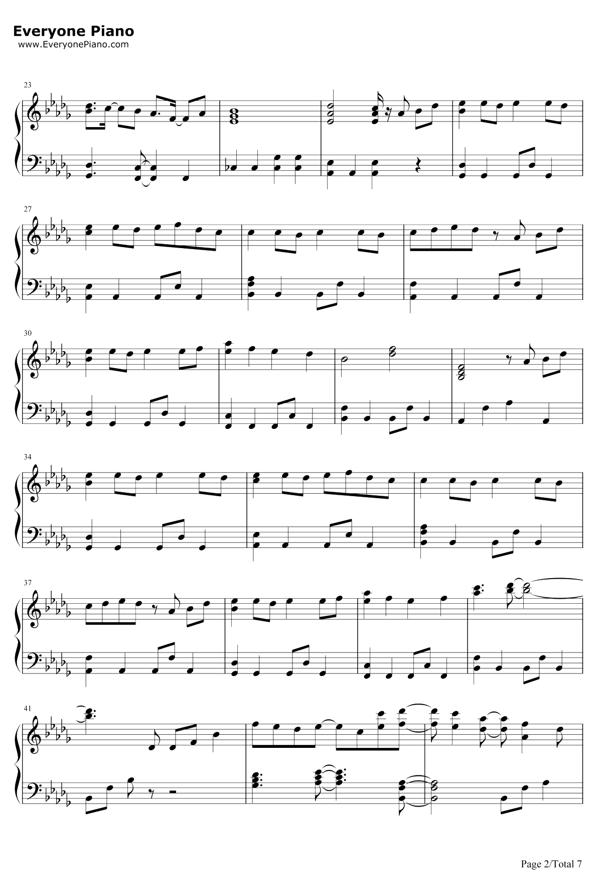 モザイクカケラ钢琴谱-SunSetSwish-CodeGeass反叛的鲁鲁修ED22