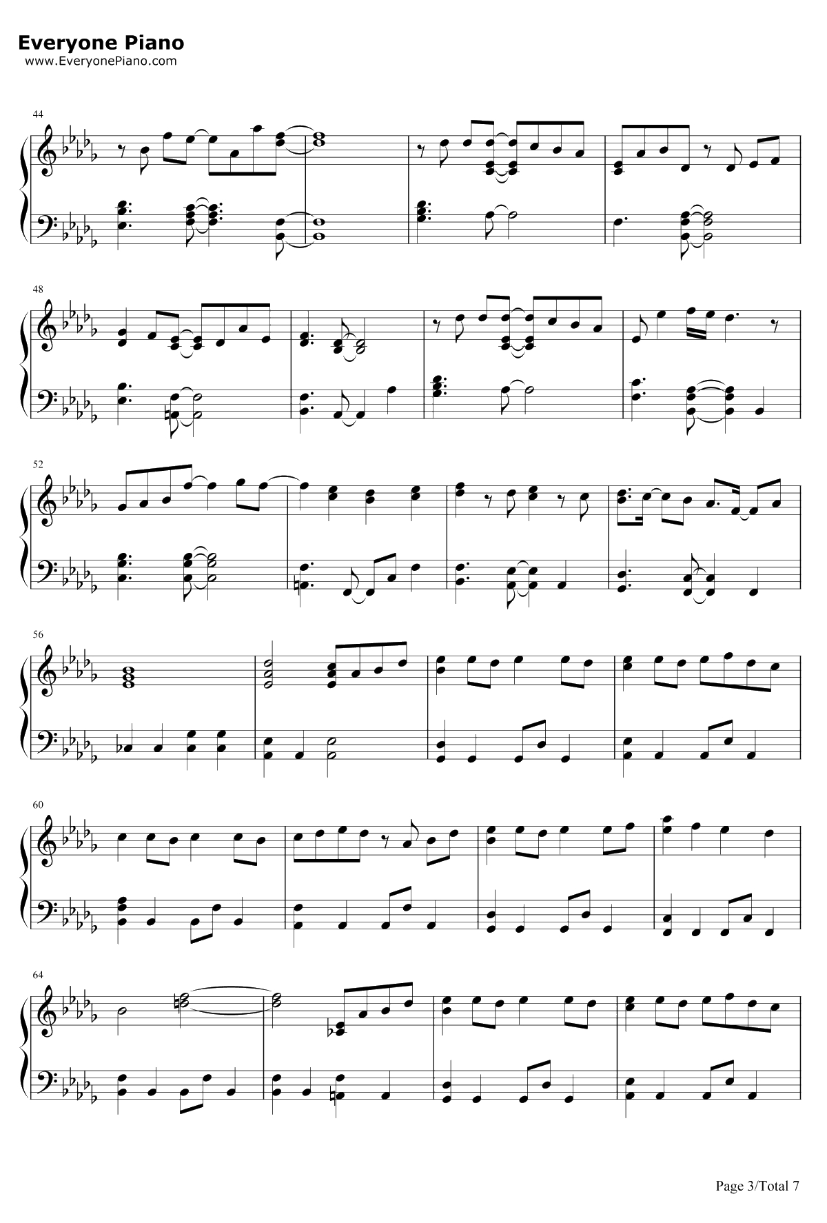 モザイクカケラ钢琴谱-SunSetSwish-CodeGeass反叛的鲁鲁修ED23