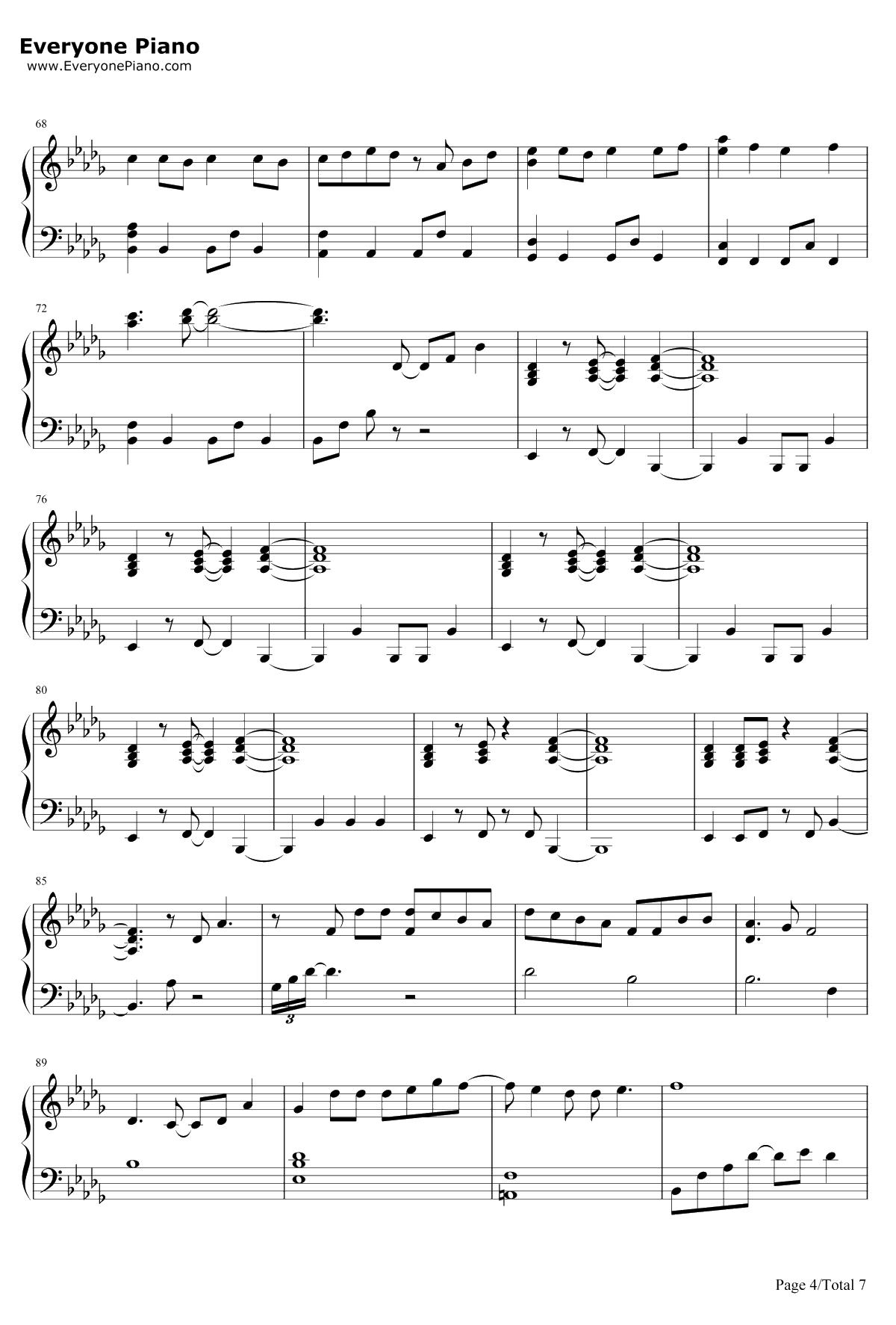 モザイクカケラ钢琴谱-SunSetSwish-CodeGeass反叛的鲁鲁修ED24