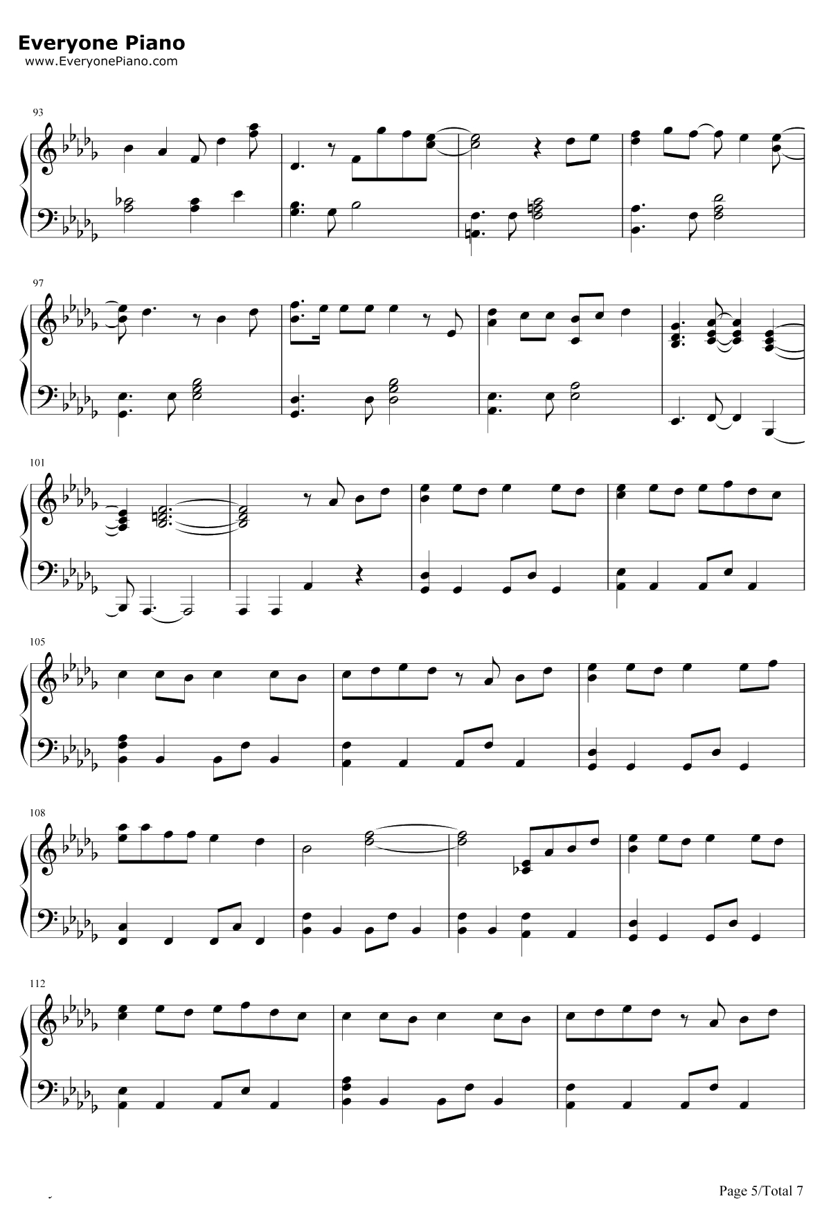 モザイクカケラ钢琴谱-SunSetSwish-CodeGeass反叛的鲁鲁修ED25