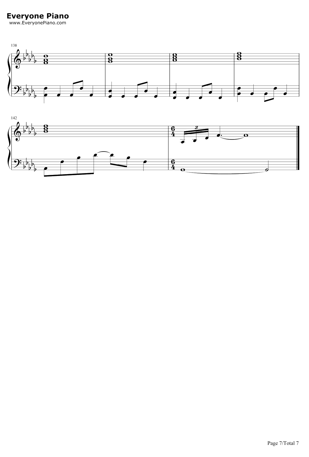 モザイクカケラ钢琴谱-SunSetSwish-CodeGeass反叛的鲁鲁修ED27