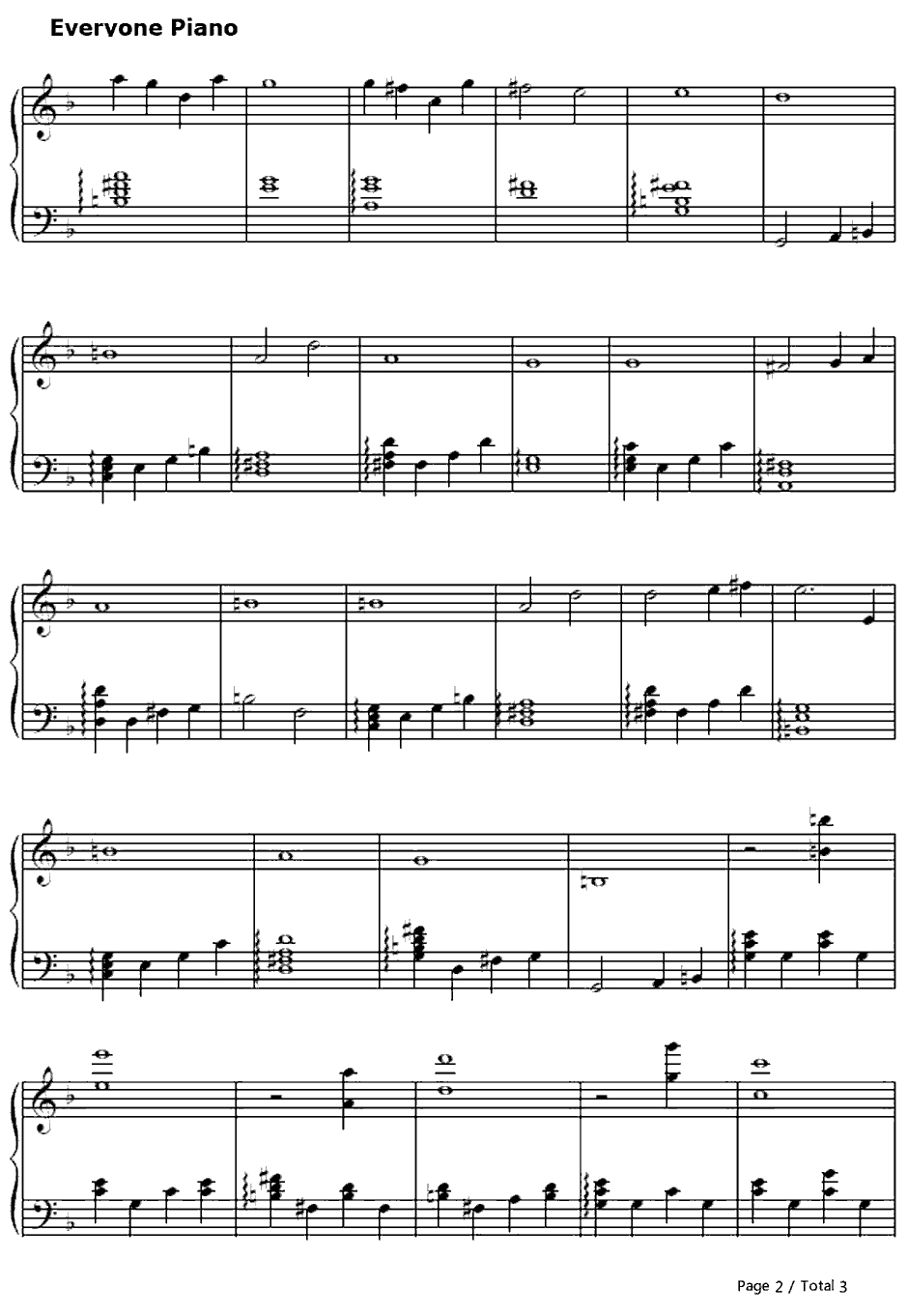 美しい想い出钢琴谱-和田薰-犬夜叉BGM2