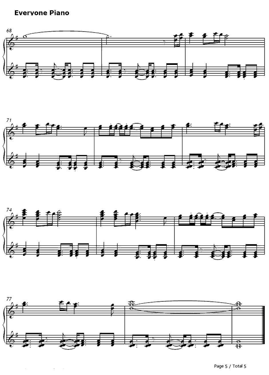 Grip!钢琴谱-EveryLittleThing小事乐团-犬夜叉OP45