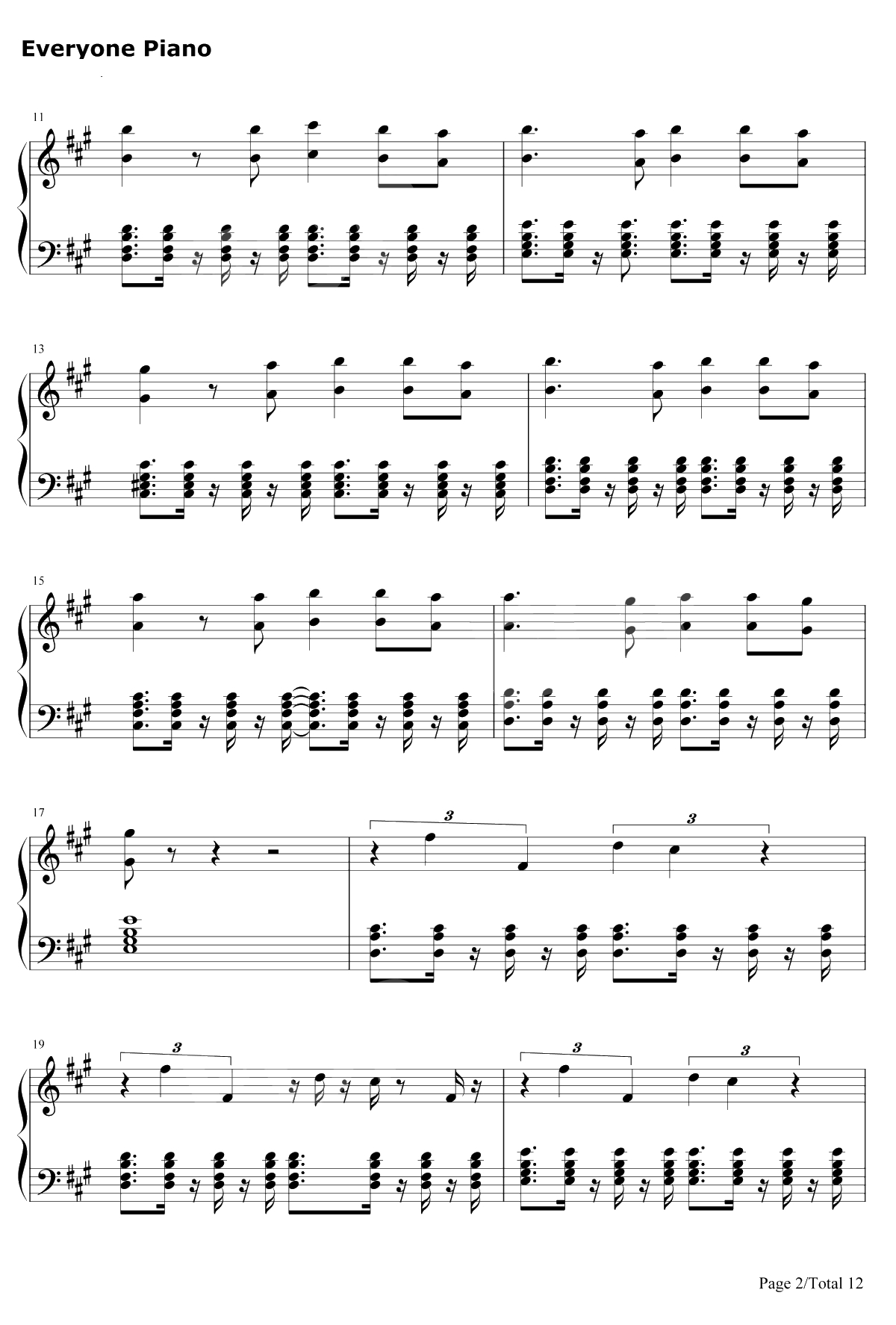 We Are One(OleOla)钢琴谱-Pitbull-2014世界杯主题曲-Pitbull2