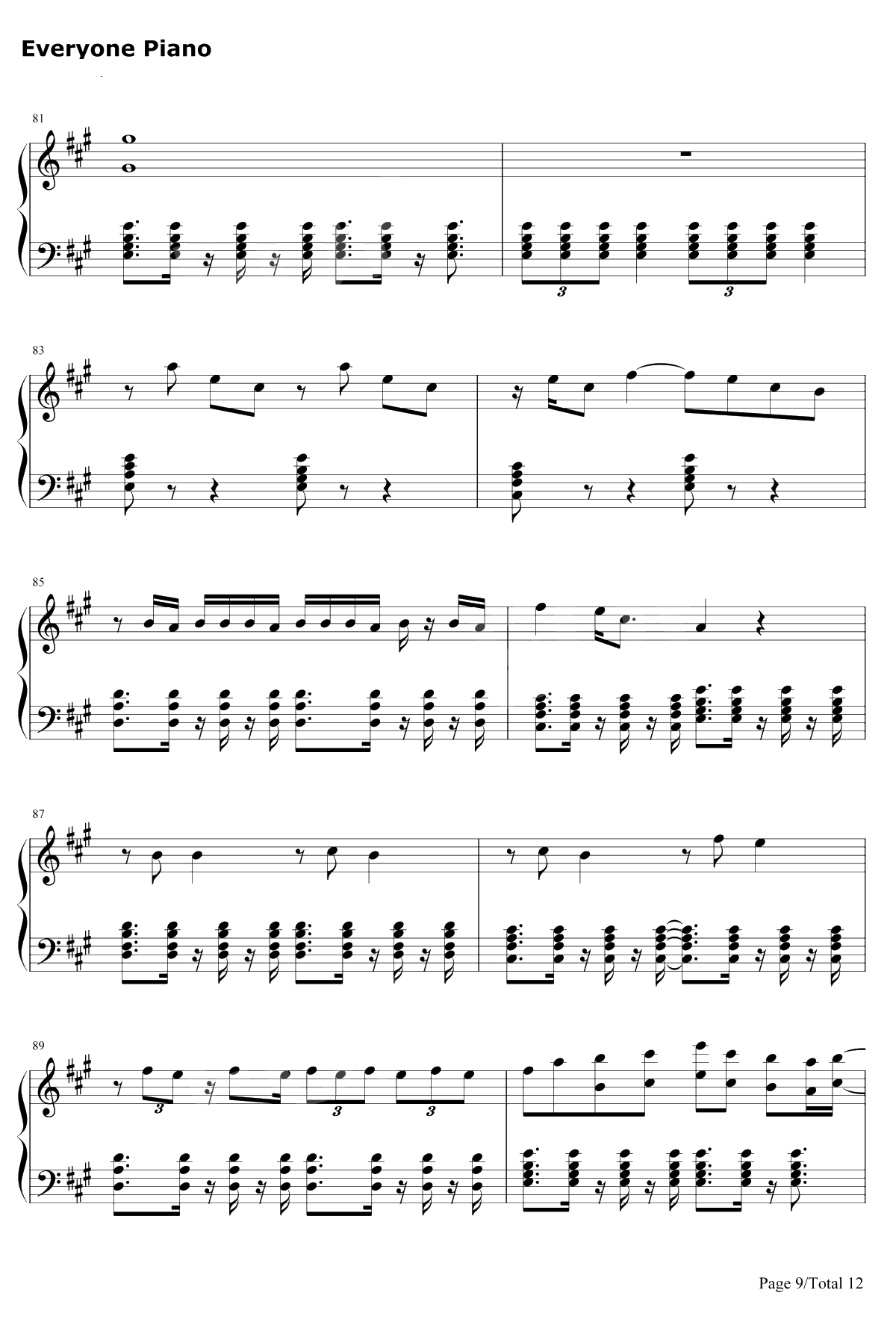 We Are One(OleOla)钢琴谱-Pitbull-2014世界杯主题曲-Pitbull9