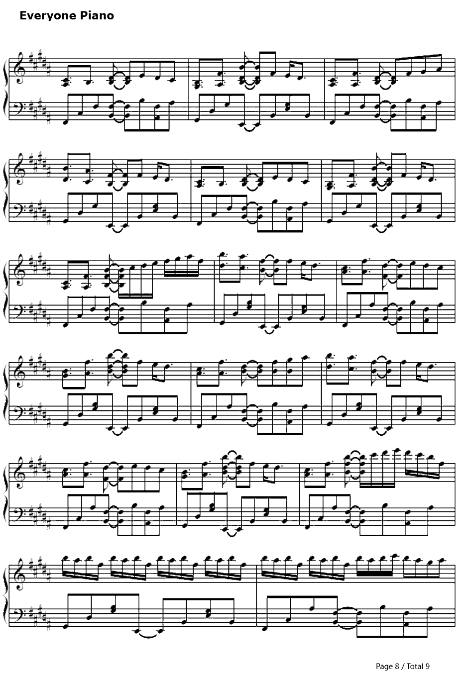 约束钢琴谱-今井麻美-THEIDOLMSTERED8