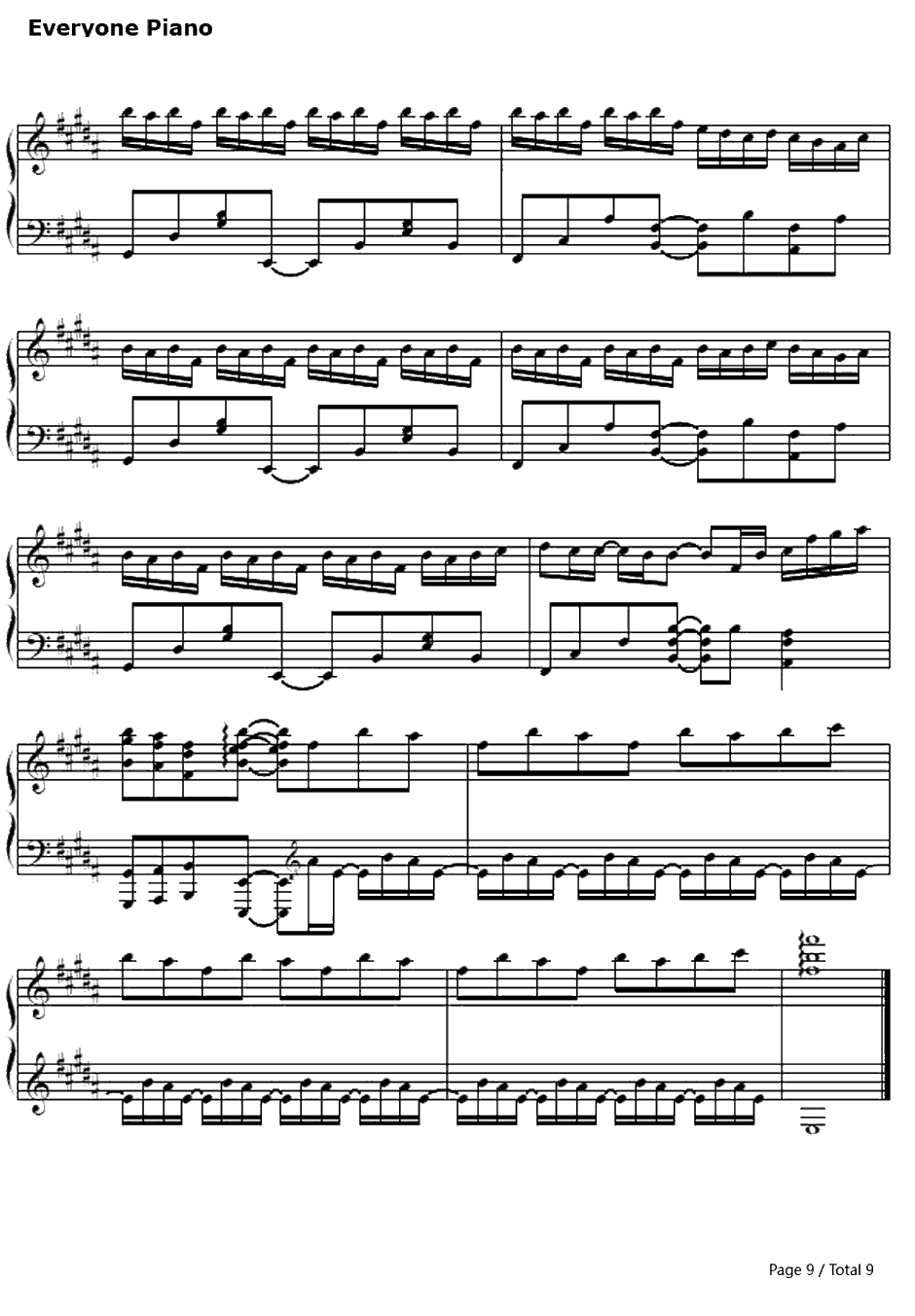 约束钢琴谱-今井麻美-THEIDOLMSTERED9