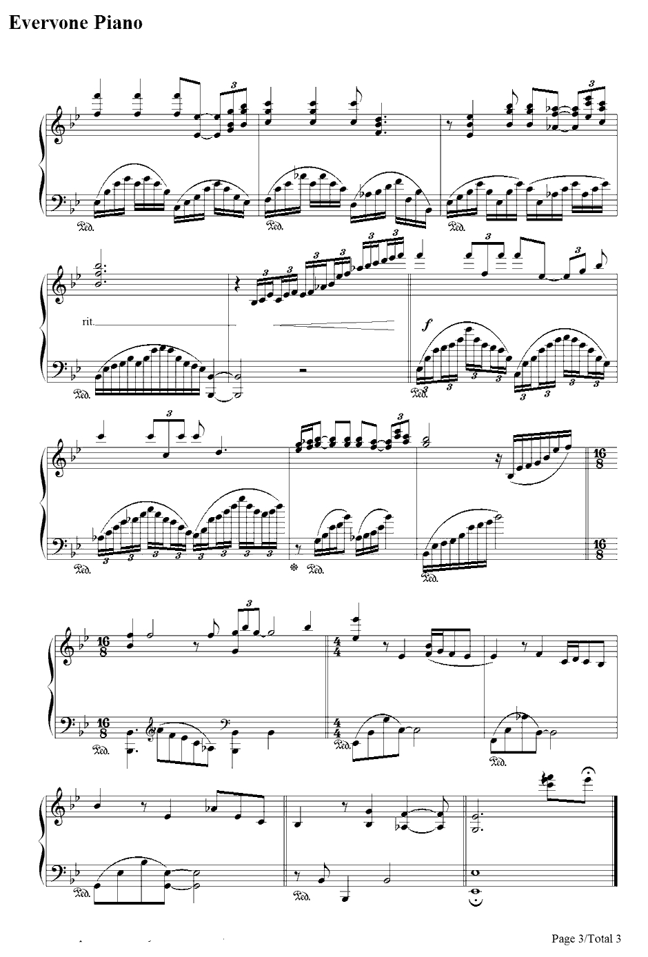 All I Ask Of You钢琴谱-理查德·克莱德曼3