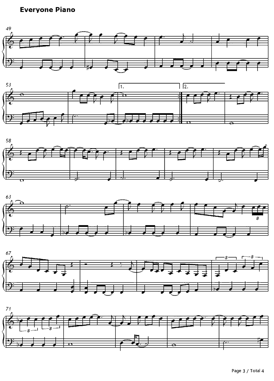 One Day One Dream钢琴谱-泷与翼タッキー&翼-犬夜叉OP53