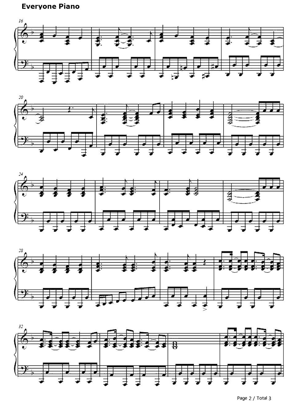 君がいない未来钢琴谱-DoAsInfinity-犬夜叉完结篇OP2