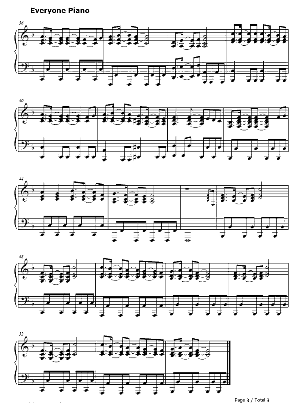 君がいない未来钢琴谱-DoAsInfinity-犬夜叉完结篇OP3