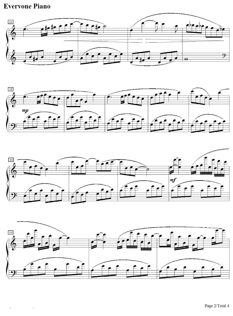 Summer Picnic钢琴谱-Yulia-夏日野餐2