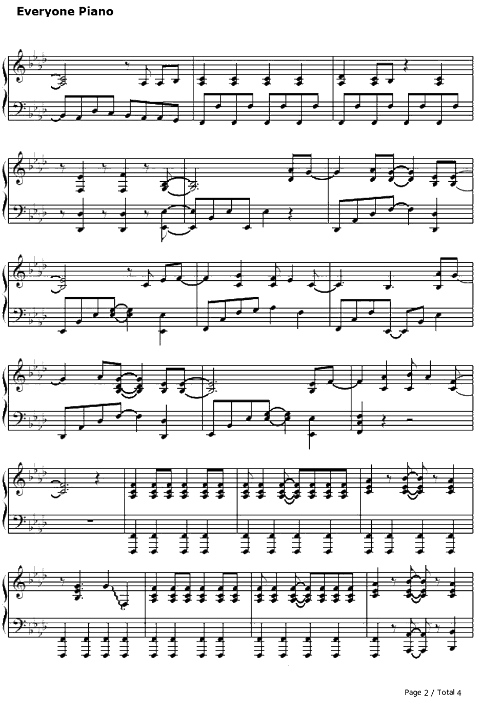 Dead End钢琴谱-飞兰-未来日记OP22