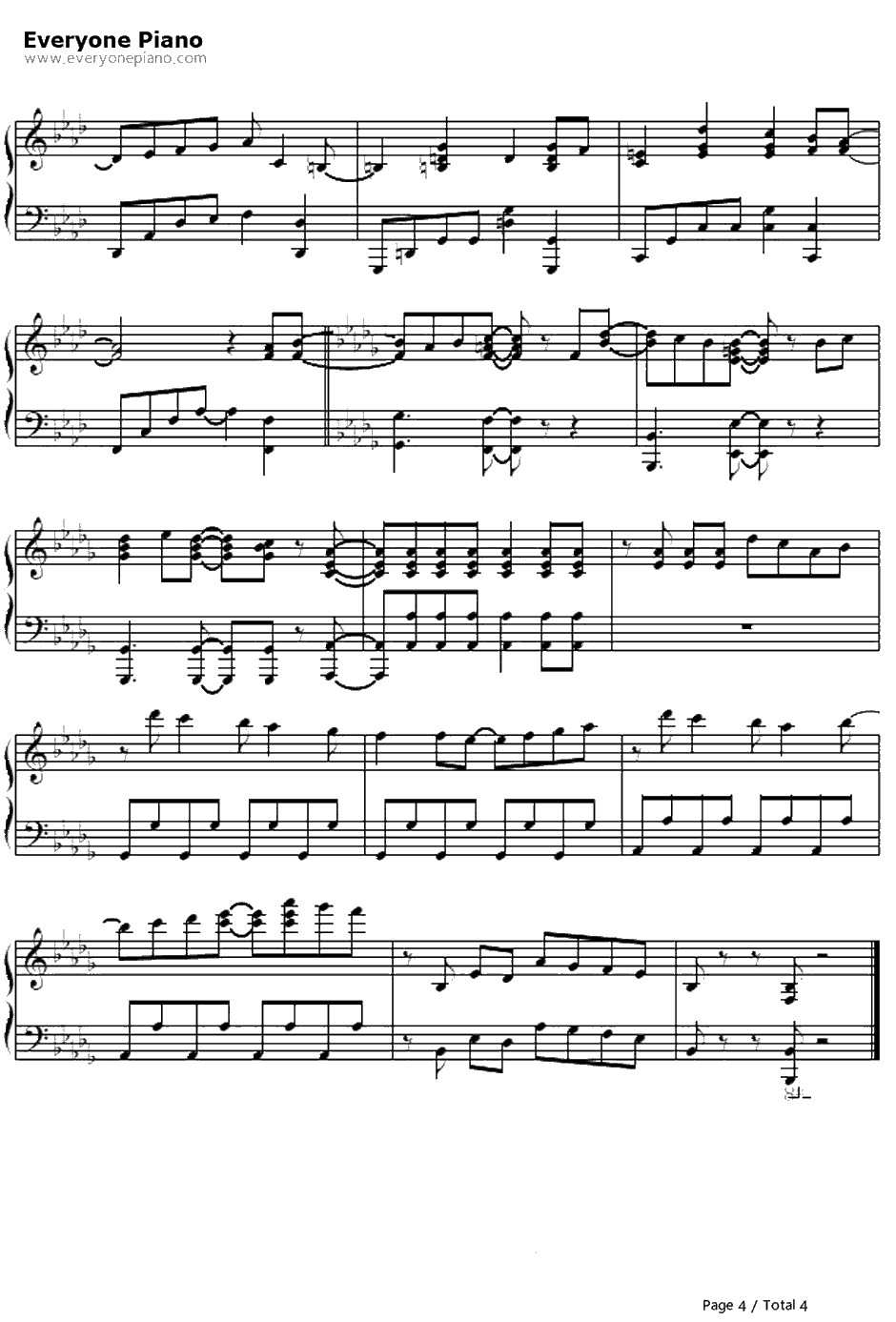 Dead End钢琴谱-飞兰-未来日记OP24