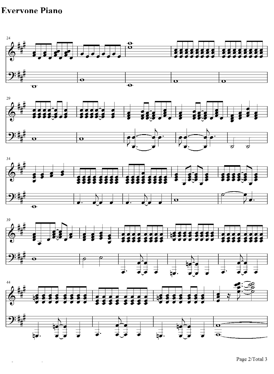 果てしなく远い空に钢琴谱-THESTANDUP-今天开始做魔王OP12