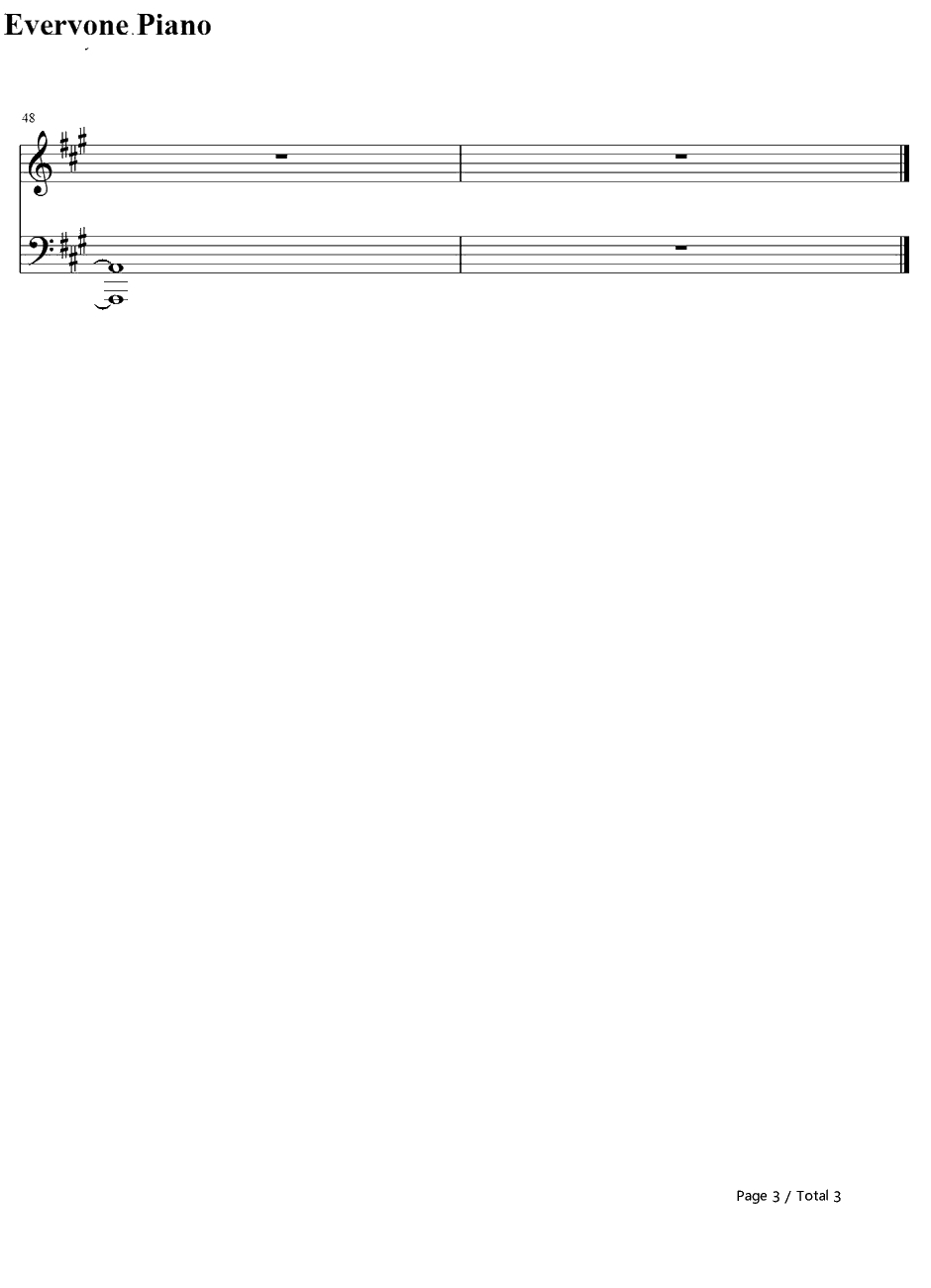 果てしなく远い空に钢琴谱-THESTANDUP-今天开始做魔王OP13