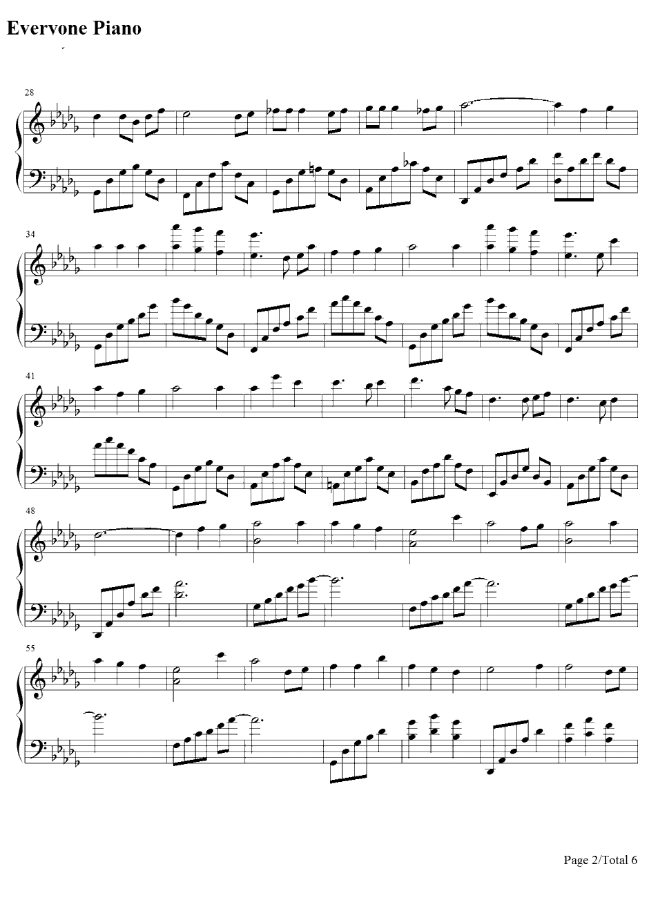 星空のワルツ钢琴谱-栗林美奈实-你所期望的永远ED2