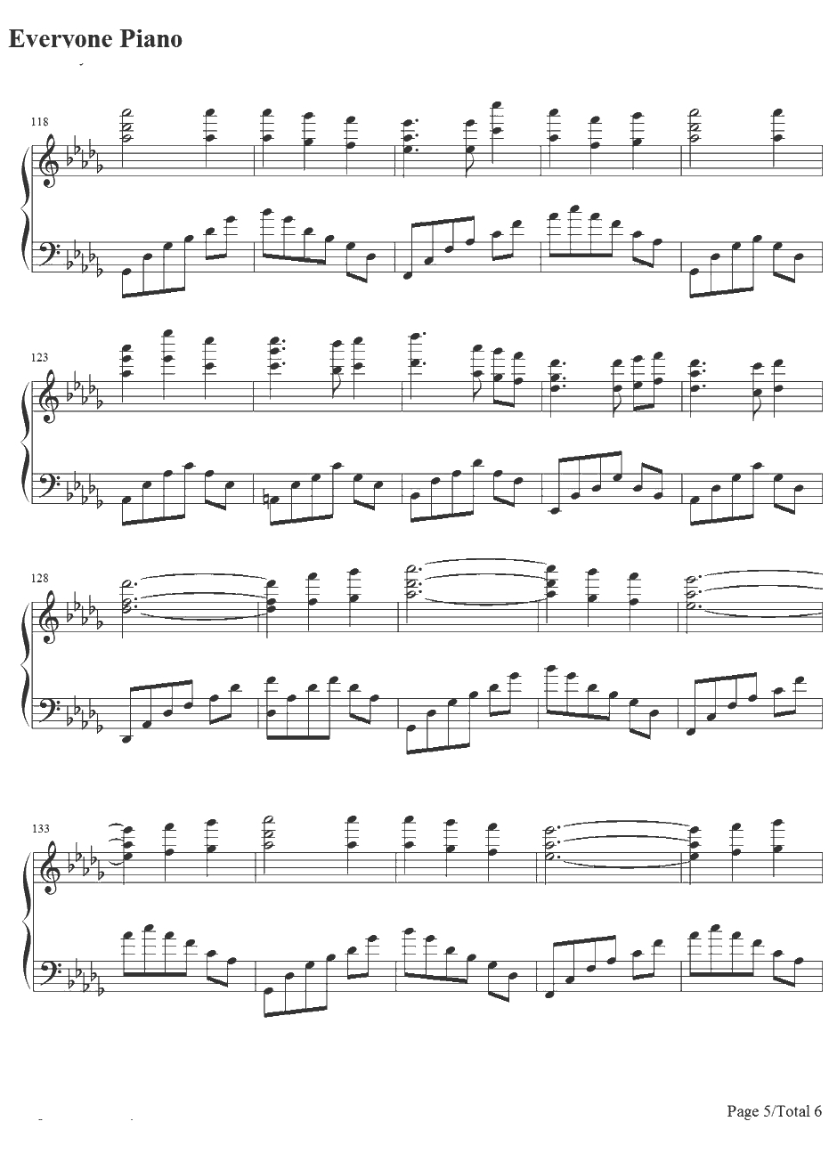 星空のワルツ钢琴谱-栗林美奈实-你所期望的永远ED5