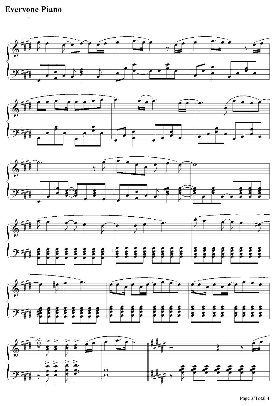 Birthday wedding钢琴谱-柏木由纪-柏木由纪3