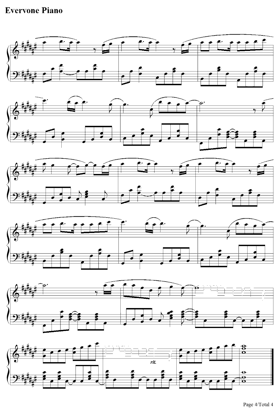 Birthday wedding钢琴谱-柏木由纪-柏木由纪4