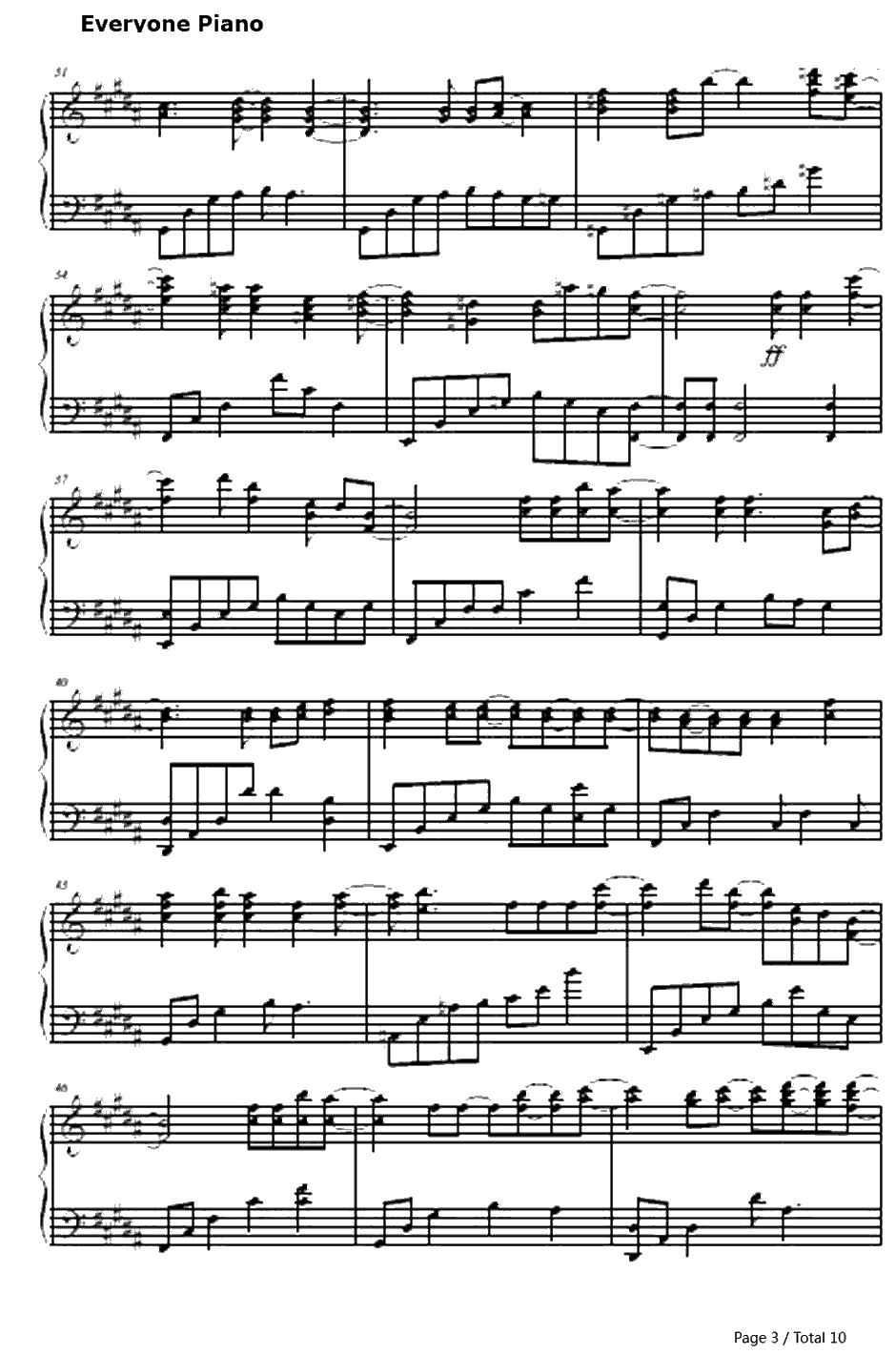 カワルミライ钢琴谱-ちょうちょ-神的记事本OP3