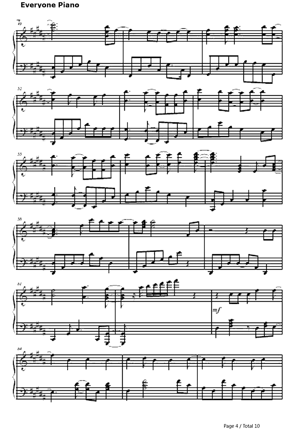 カワルミライ钢琴谱-ちょうちょ-神的记事本OP4