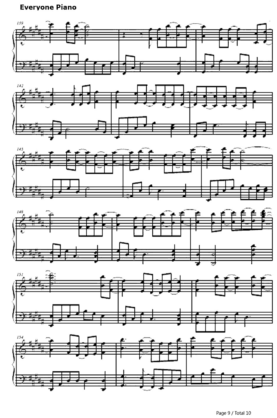 カワルミライ钢琴谱-ちょうちょ-神的记事本OP9