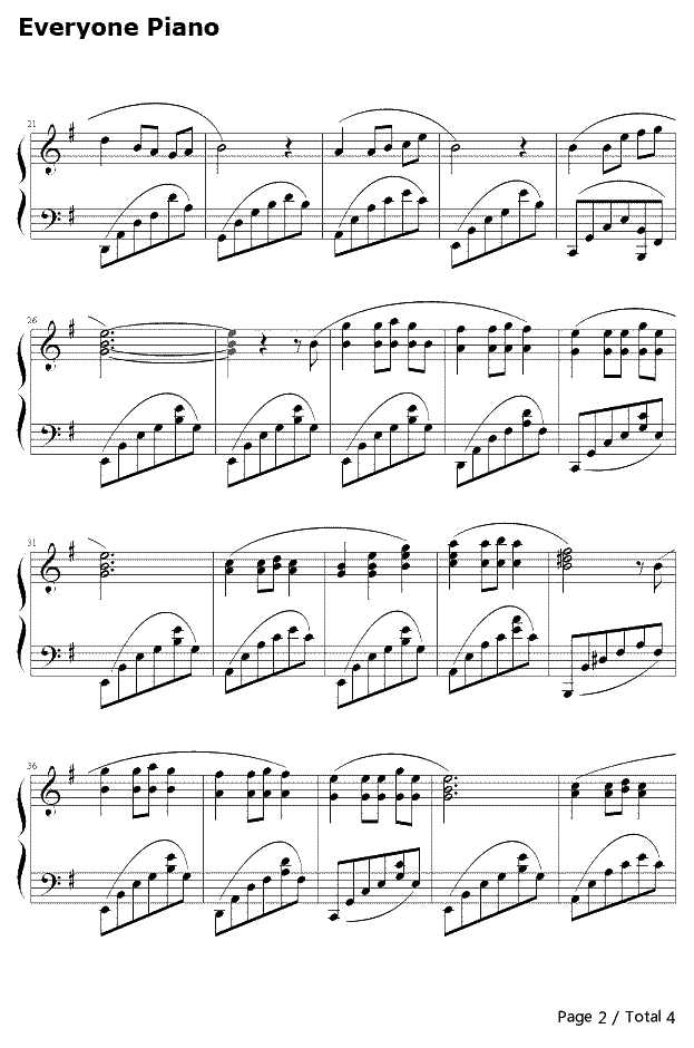 飘摇钢琴谱-周迅-飘摇2