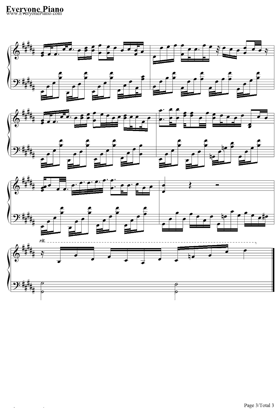 ゼロ钢琴谱-BUMPOFCHICKEN-最终幻想：零式主题曲3