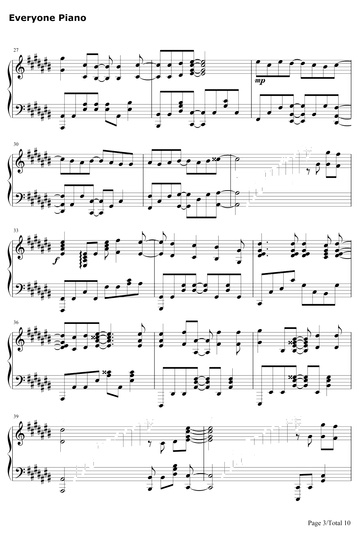 COLORS钢琴谱-FLOW-CodeGeass反叛的鲁鲁修OP13