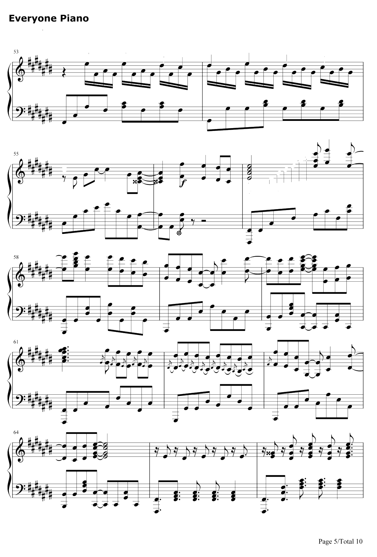 COLORS钢琴谱-FLOW-CodeGeass反叛的鲁鲁修OP15