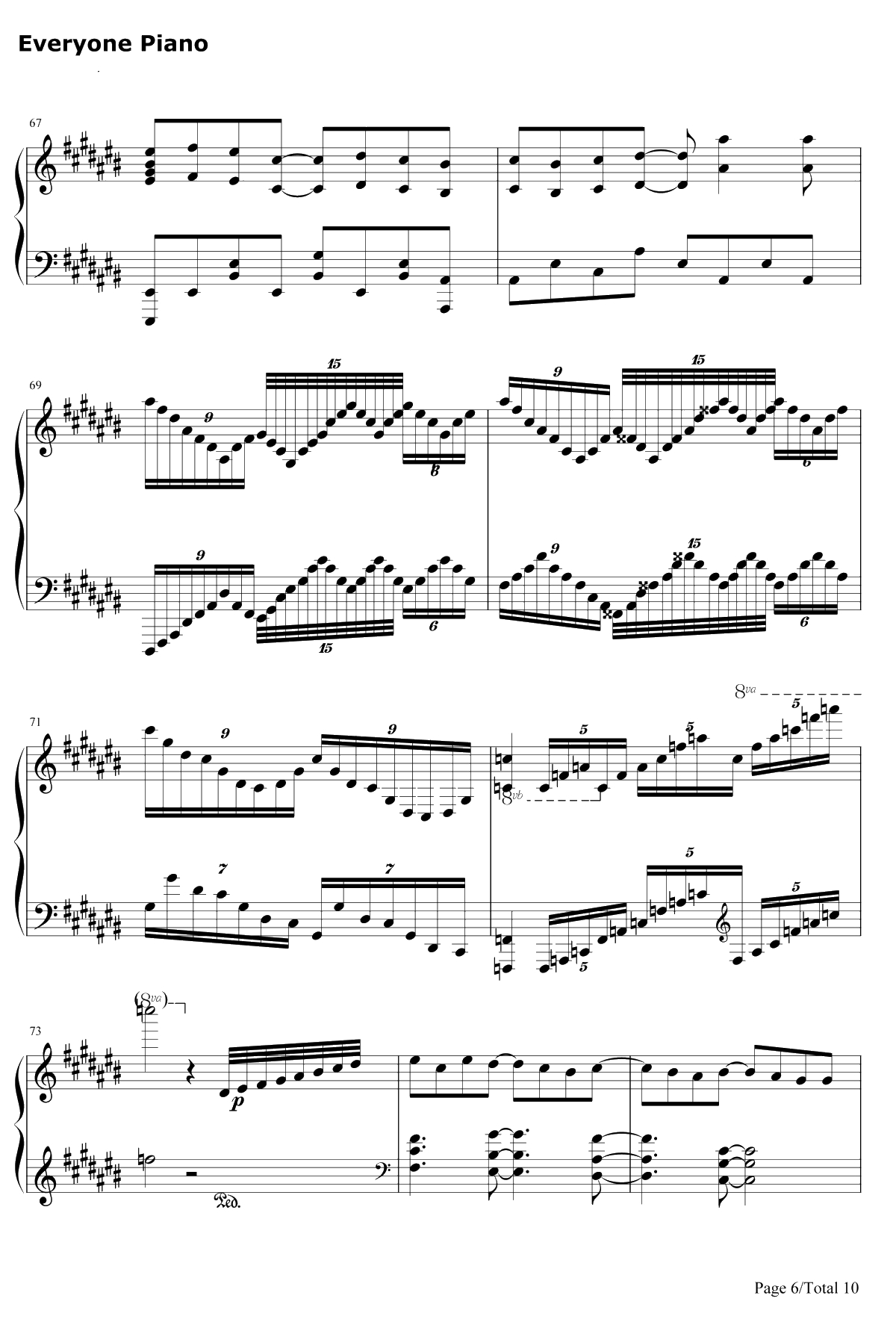 COLORS钢琴谱-FLOW-CodeGeass反叛的鲁鲁修OP16
