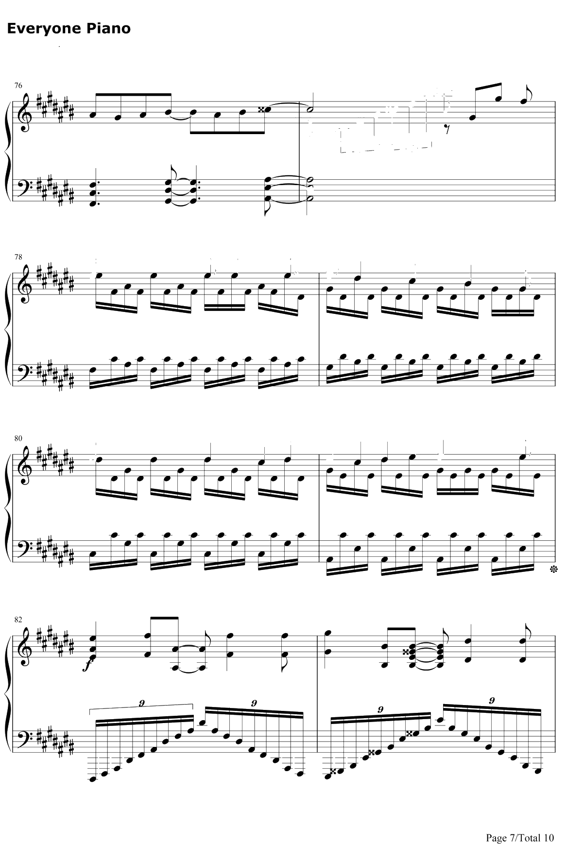 COLORS钢琴谱-FLOW-CodeGeass反叛的鲁鲁修OP17