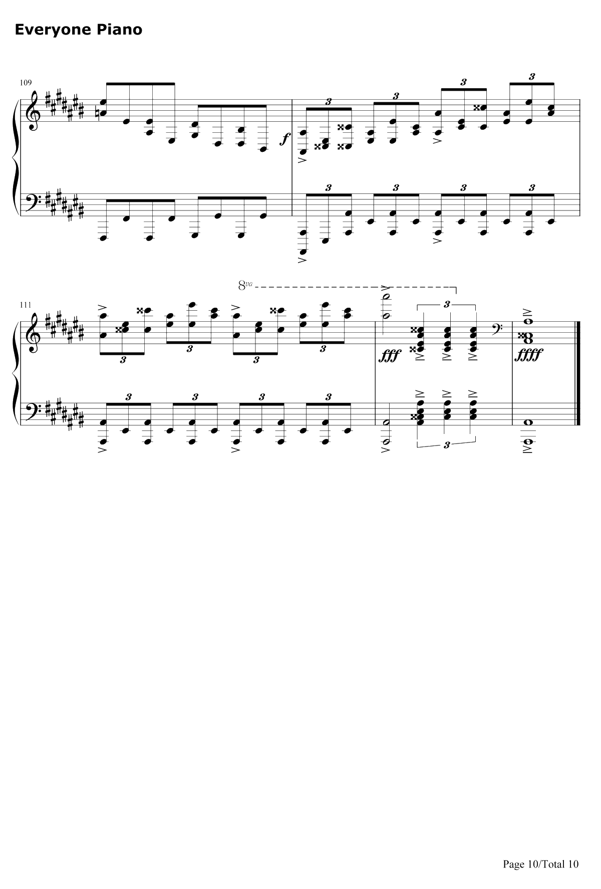 COLORS钢琴谱-FLOW-CodeGeass反叛的鲁鲁修OP110